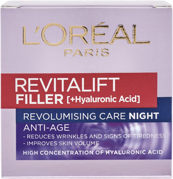 Нічний крем L'Oréal Revitalift Filler проти зморшок 50 мл (3600523201440)