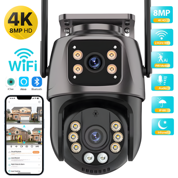 IP наружная камера видеонаблюдения WiFi SmartGuard 360 для дома и улицы с ночным видением и датчиком движения с картой 64G