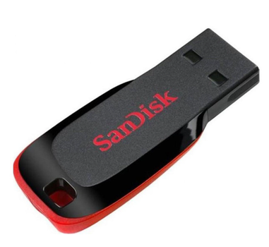 Флеш пам'ять USB 128 GВ San Disk Cruzer Blade USB 2.0 чорний