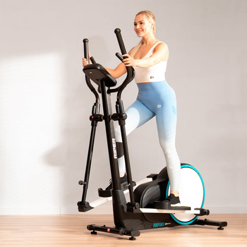 Орбитрек Hop-Sport HS-250C Riper электромагнитный черно-синий с матом для фитнеса дома