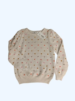 Дитячий светр для дівчинки H&M 134-140 см Бежевий (00682)