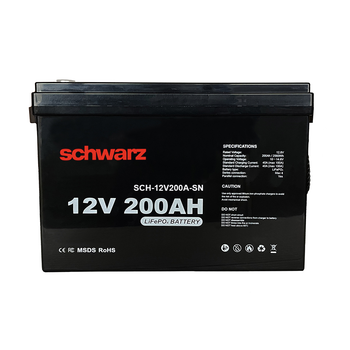Акумуляторна батарея Schwarz LiFePo4 12V 200Ah с экраном