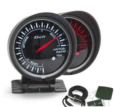 Указатель топливовоздушной смеси экономайзер стрелочный DEFI 60259 WH/RED mini LED d60мм прибор датчик автомобильный SV0703