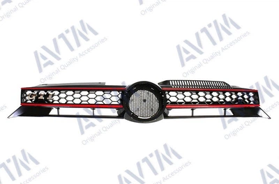 Решітка радіатора AVTM Volkswagen Golf 09-12 6 GTI чорний червоний Фольксваген Гольф АМ0037806