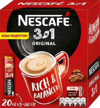 Купить Кавовий напій кава розчинна Nescafe 3 в 1 Original у стіках