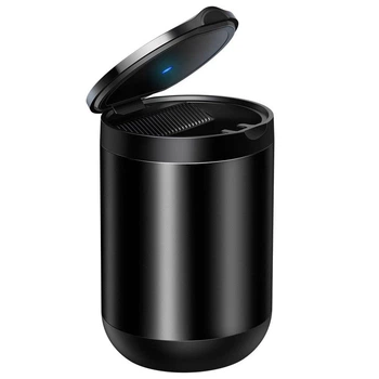 Автомобільна попільничка у підсклянник із підсвіткою BASEUS Premium Car Ashtray. Black