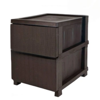 Комод R-plastic пластиковый R-Plastic Ротанг на 2 ящика коричневый