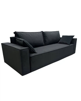 Диван прямой Sincero Xaen 2400x1075x760 мм Delano Avelina 7006 черный