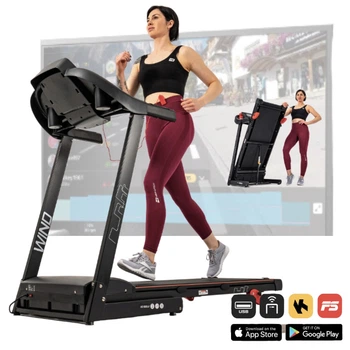 Электическая беговая дорожка Hop-Sport HS-1000LB Wind, Bluetooth, 12 программ, до 150 кг, до 14 км/ч