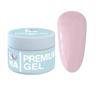 Гель LUNAMoon Premium Gel №03 - нежно-розовый на 15 мл для укрепления, выравнивания и наращивания ногтей