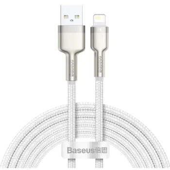 Кабель 1 м. для iPhone USB to Lightning White, Cafule 2.4A Baseus для зарядки и передачи данных (CALJK-A02)