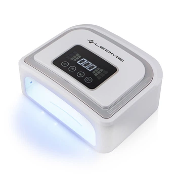 Профессиональная лампа для маникюра с аккумулятором LEDME 5B SILVER, 120 Вт