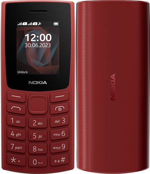 Telefon komorkowy Nokia 105 TA-1557 DualSim Red (1GF019CPB1L06) (350008229124291) - Outlet