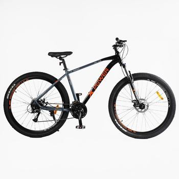 Велосипед гірський алюмінієвий CORSO «X-Power» 29 дюймів, рама 19" (Чорно-помаранчевий)