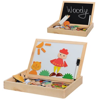 Магнитная деревянная доска Tree Toys MD 0693 L с фигурами, мелом и маркером (MD 0693-RT)