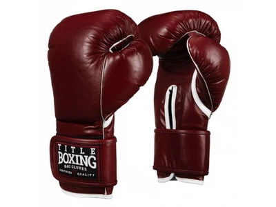Перчатки снарядні TITLE Old School Leather Bag Gloves 14 унцій бордовий (4900)