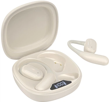 Навушники CHOETECH Open-ear з LED дисплеєм Beige (BH-T25-SK)