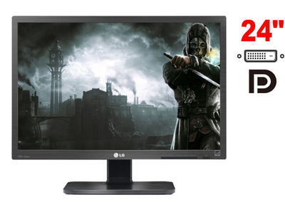 Монитор LG 24EB23PY / 24" (1920x1200) IPS / 1x DP, 1x DVI, 1x VGA, 3x USB 2.0, 1x Audio / 2x 1W / VESA 75x75 / Pivot б/у