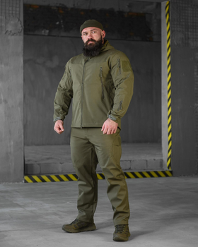 Армійський демісезонний костюм на флісі 4XL олива (50183)