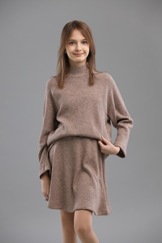 Костюм подростковый для девочки с юбкой IRmAS 1201 164 см мокко
