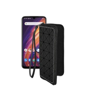 Чохол-гаманець з екошкіри для телефону Lenovo A6 Note Чорний ромб