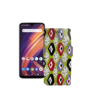 Чохол-книжка з екошкіри для телефону Lenovo A6 Note Камені-кольорові