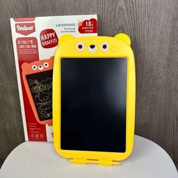 Детский планшет для рисования lcd Dnboer доска для художества детская с медведем 12 дюймов желтый (7014Ж)