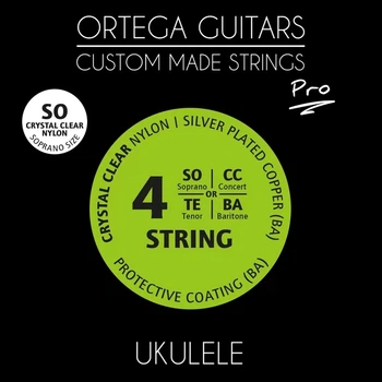 Струны для укулеле сопрано Ortega Custom Pro Crystal Nylon UKP-SO (R127680)