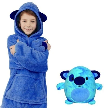 Толстовка с капюшоном худи Huggle Pets трансформер в игрушку Синий 130 - 152 см (M_TL_HP_008-04)
