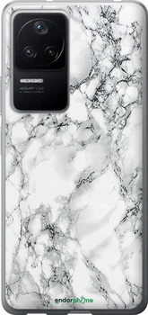 Чехол на Xiaomi Poco F4 Мрамор белый "4480u-3917-70447"