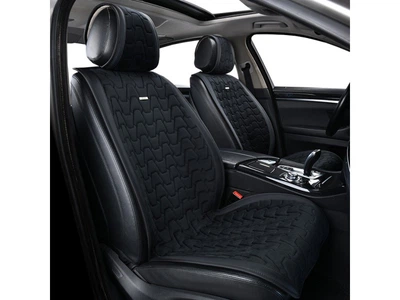 Накидки на передние сиденья премиум класса из велюра Beltex Chicago черные Black BX85150