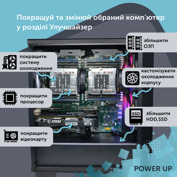 Рабочая станция PowerUp Desktop #215 Core i7 12700K / 32 GB / SSD 512GB / Int Video для 3D моделирования видеомонтажа рендеринга для инженеров и архитекторов
