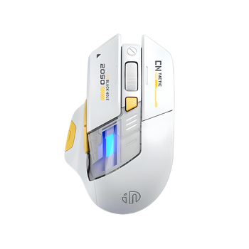 Мышь беспроводная INPHIC A9 Explorer с подключением Bluetooth, 2.4G, аккумулятором, 2400 DPI, white