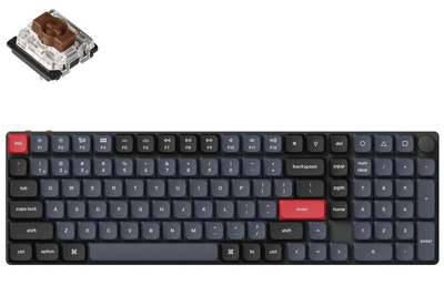 Клавіатура Keychron K17 100Key, Gateron MX 2.0 Brown, WL/BT/USB-A, QMK, Hot-swap, RGB, білий у центрі (K17P-H3-UA)