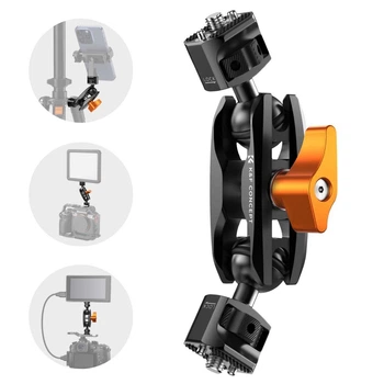 Кріплення гвинтове магічна рука K&F Concept Ms14 Magic Arm 1/4" із двома кульовими головами (KF31.082)