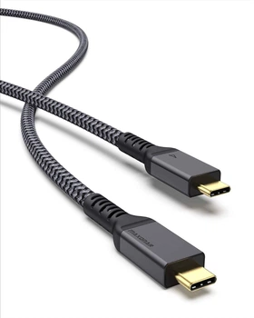 Кабель Maxonar Type-C to Type-C Thunderbolt 4/USB4 8K@60Hz, 240W, 40Gbps, 1м Black