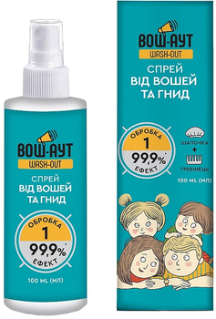 Протипедикулезный спрей против вшей и гнид - Wash-Out 100ml (100ml) (1190290-350982456-2)