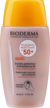 Солнцезащитный крем для жирной и комбинированной кожи лица - Bioderma Photoderm Nude Touch SPF50+ Очень светлый (1070104-100876475-2)
