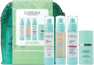 Набір для жирної та нормальної шкіри обличчя, 5 продуктів - Carelika Skin Welness (1424169-27765028)