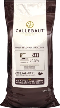 Шоколад Callebaut 811 Темный кувертюр калеты в дропсах 10 кг (5410522649994)