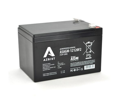 Акумулятор AGM 12 Ah 12V AZBIST (151х98х 95 (101) ), 3,5 kg