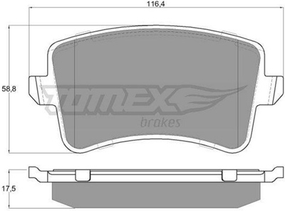 Дискові гальмівні колодки Tomex (TX 15-81)