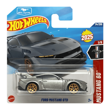 Машинка Базова Hot Wheels Ford Mustang GTD Mustang 60th 1:64 HYW19
