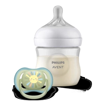 Набор для кормления новорожденных Philips AVENT Natural Природный Поток бутылочка 125 мл + пустышка Ultra Air 0-6 мес (SCD837/10)