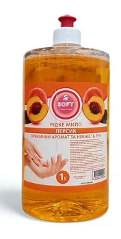 Жидкое мыло Soft персик 1л