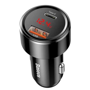 АЗП Автомобільний зарядний пристрій Baseus 45W USB + Type-C Magic Series Dual Quick Charge Car Charger QC 4.0 45W USB + Type-C Чорний