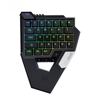 Игровая одноручная мини-клавиатура DELUX RTS1, с регулируемой RGB-подсветкой, 34 клавиши, механическая