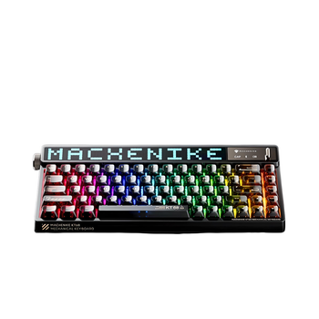 Клавіатура Machenike KT68 Smart Screen з комбінованим підключенням, RGB, екраном, Black Kailh Orange Switch