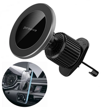 Магнитный автомобильный держатель смартфона Proove Ironside Air Outlet Car Mount Magnetic Ring Black