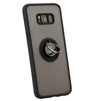Чехол Fiji Colorframe для Samsung S8 Plus (G955) матовый бампер с кольцом подставкой Black